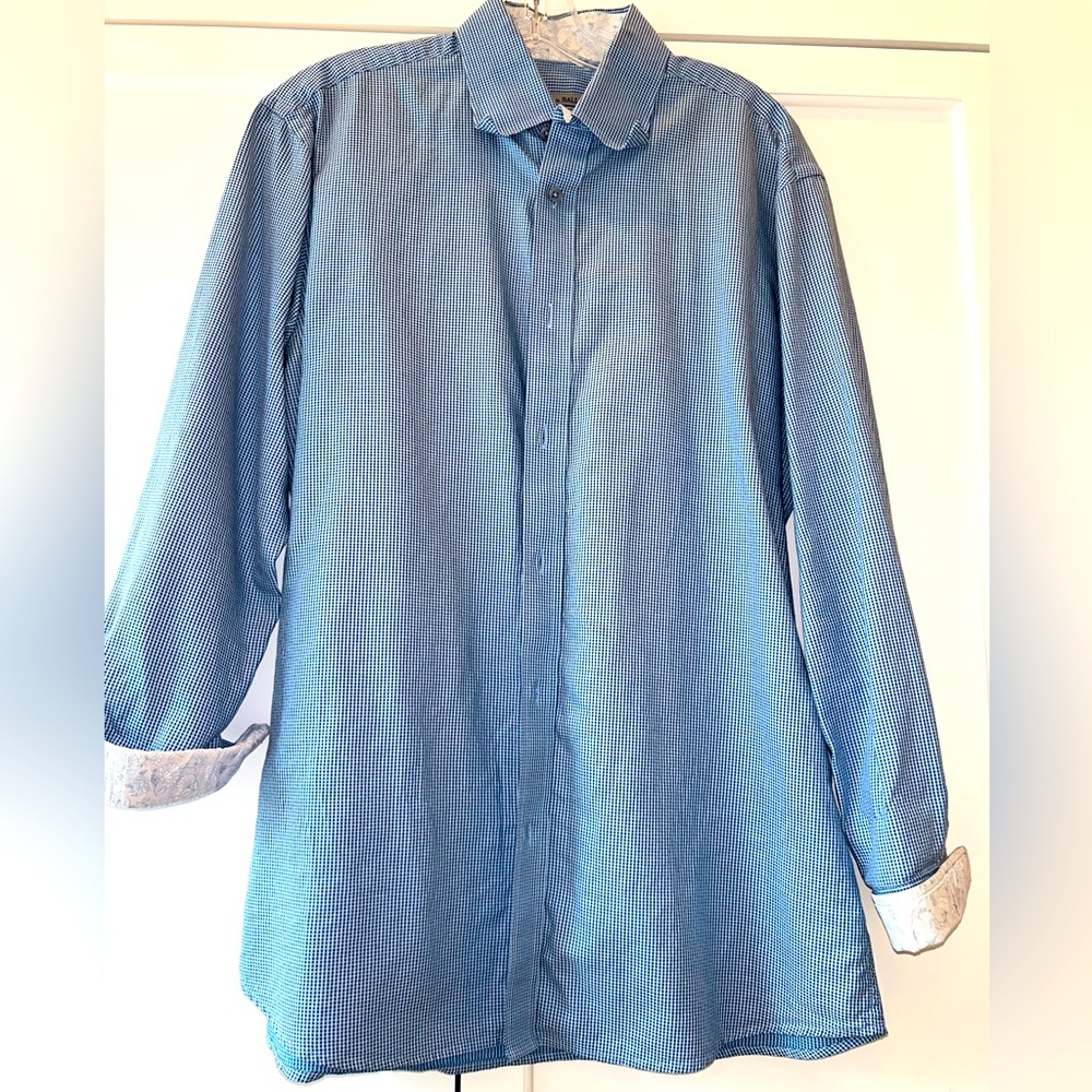 Touch by Ballin Blue Plaid Dress Shirt